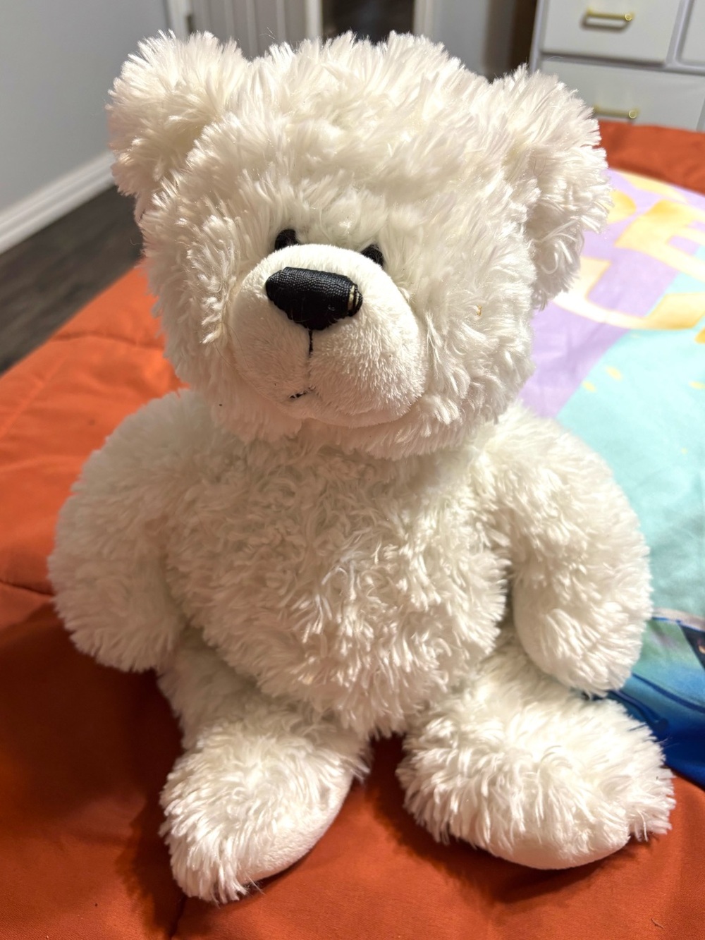 HTF GANZ White Super Soft Plush Teddy Bear Winter Collection- HX10455 Winter Gus